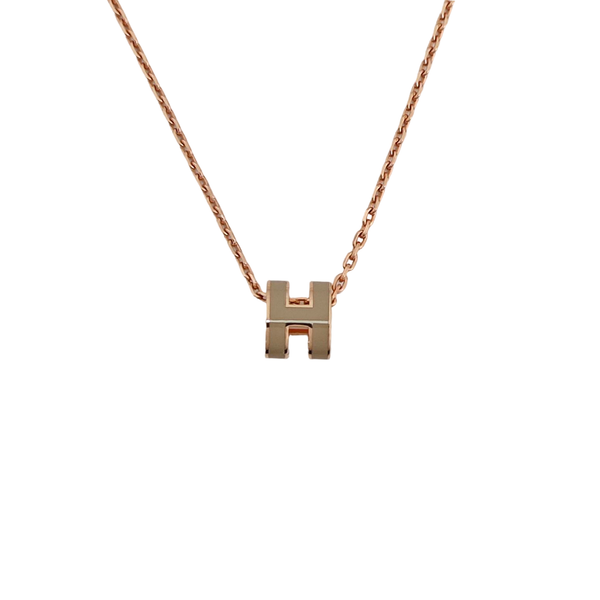 Pop H Metal Rose Gold Necklace