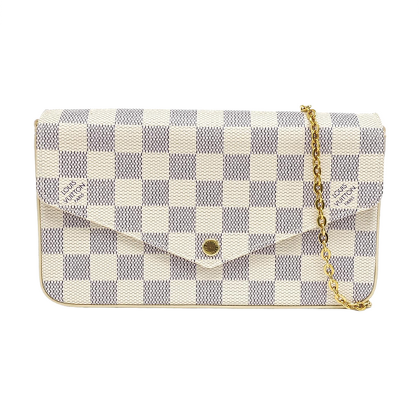 FÉLICIE Damier Azur Coated Canvas White