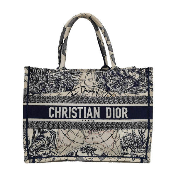 Authenticated pre-owned Book Tote Medium Canvas Blue - Tote Bag at Looply