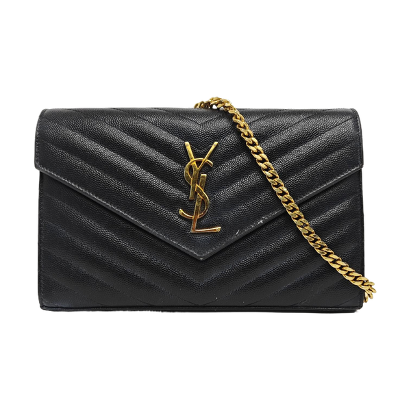 MONOGRAM Medium Chevron Calfskin Black