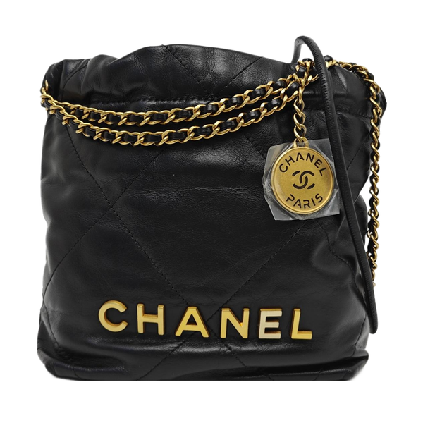 CHANEL 22 Mini Quilted Calfskin Black