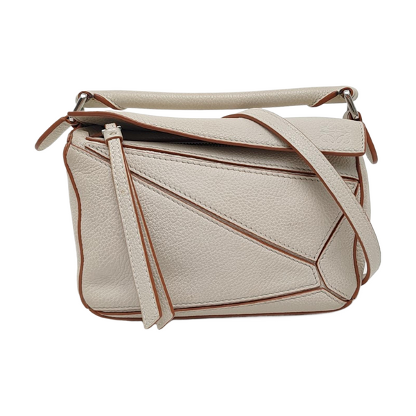 Puzzle Mini Calfskin White