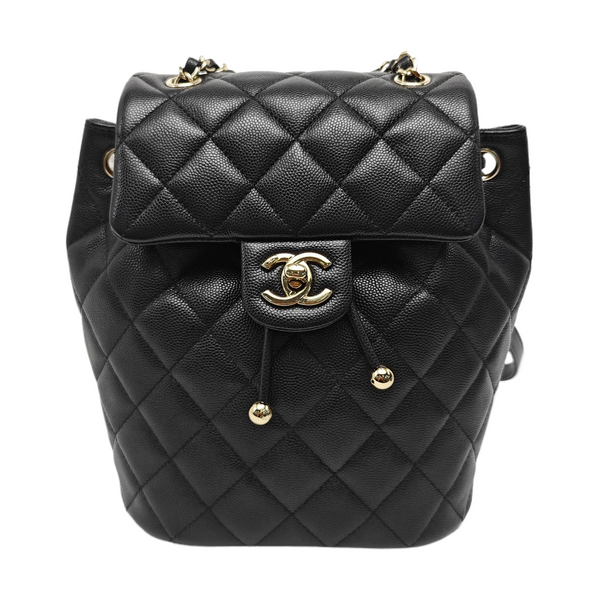 URBAN SPIRIT Quilted Grained Calfskin Black