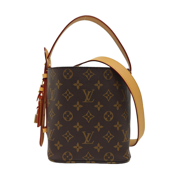ALL IN BB Monogram Coated Canvas Brown