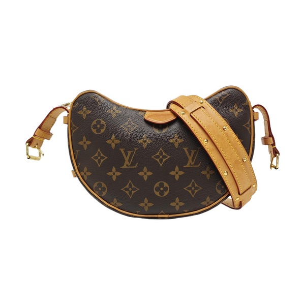 CROISSANT Monogram Coated Canvas Brown