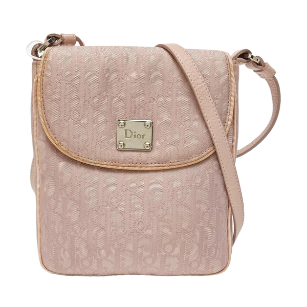 Fabric Crossbody Bag Pink