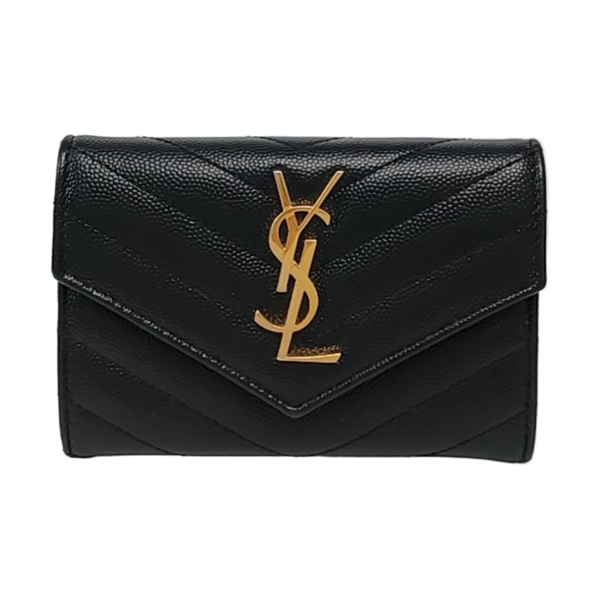 MONOGRAM Chevron Calfskin Black Wallet