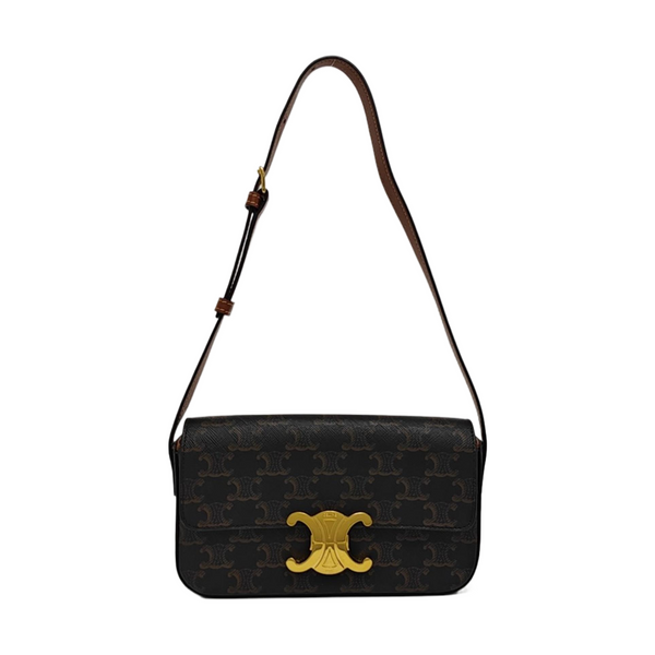 TRIOMPHE Small Coated Canvas Brown