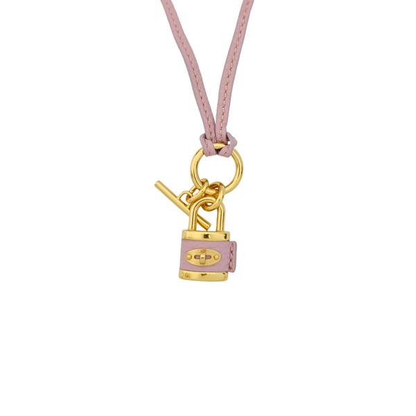 Leather Pink Necklace