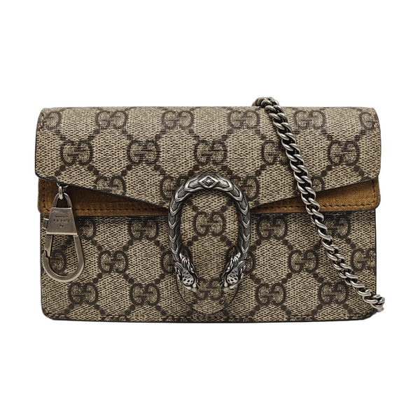 Dionysus Super Mini Monogram Lona Revestida Beige