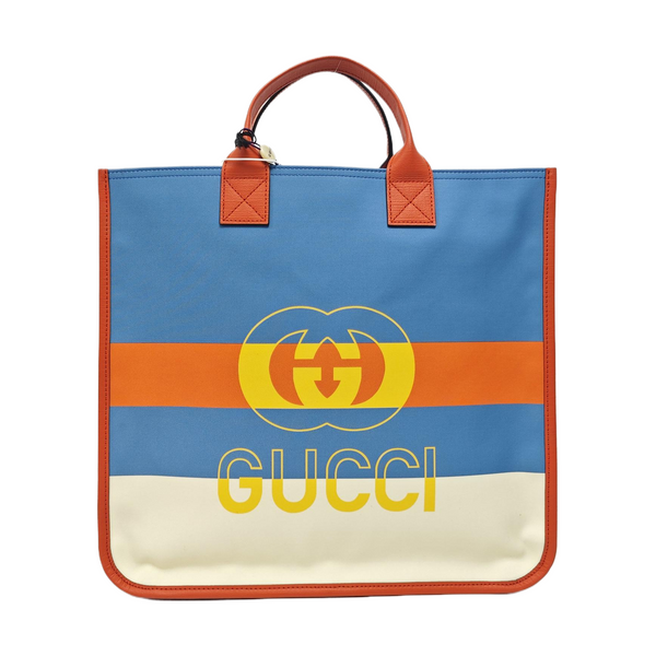 Nylon Top Handle Bag Blue