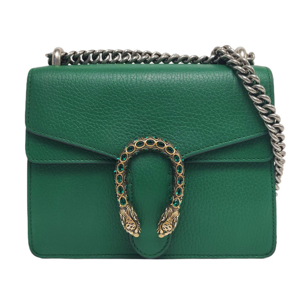 Authenticated pre-owned Dionysus Mini Calfskin Green - Shoulder Bag at Looply