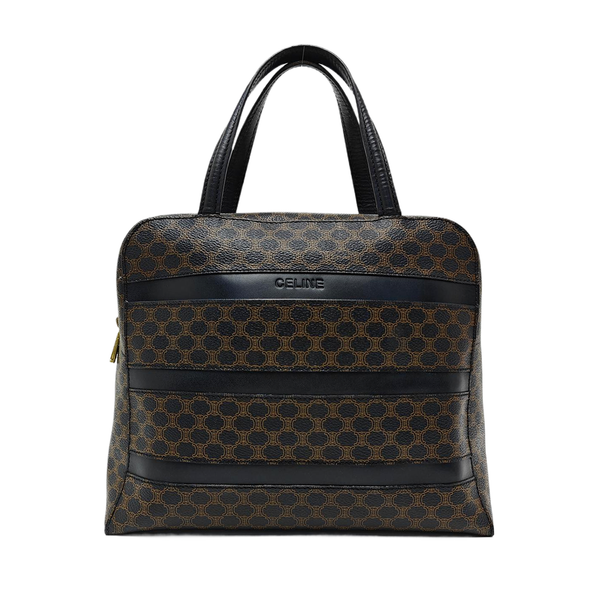 Coated Canvas Tote Bag Black