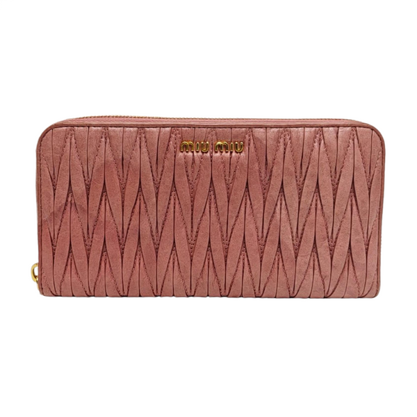 Quilted Lambskin Wallet Pink