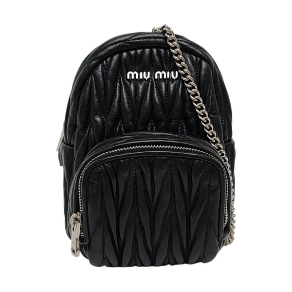 Matelassé Super Mini Lambskin Black
