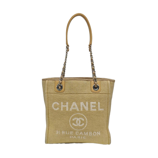 Authenticated pre-owned DEAUVILLE Canvas Beige - Tote Bag at Looply
