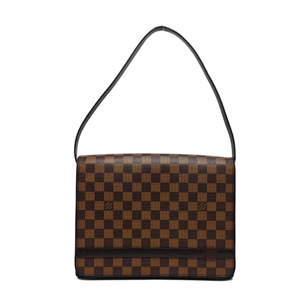 TRIBECA Damier Ebene Coated Canvas Brown