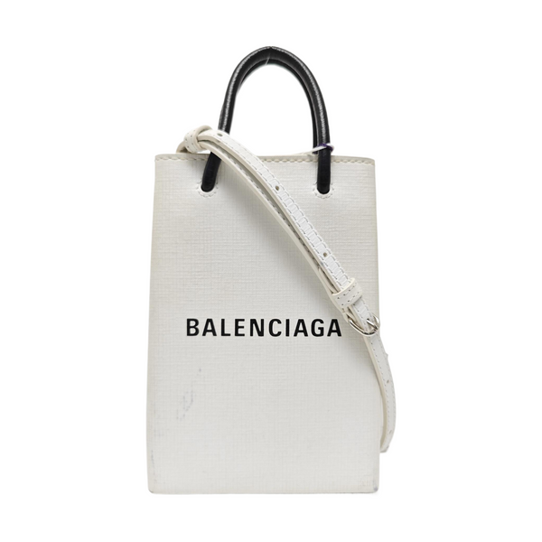 Shopping Bag Calfskin White