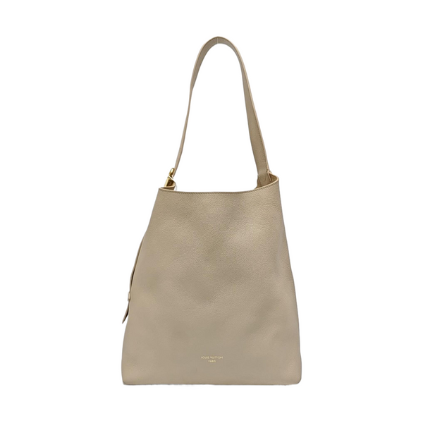LOW KEY HOBO MM Monogram Calfskin Beige