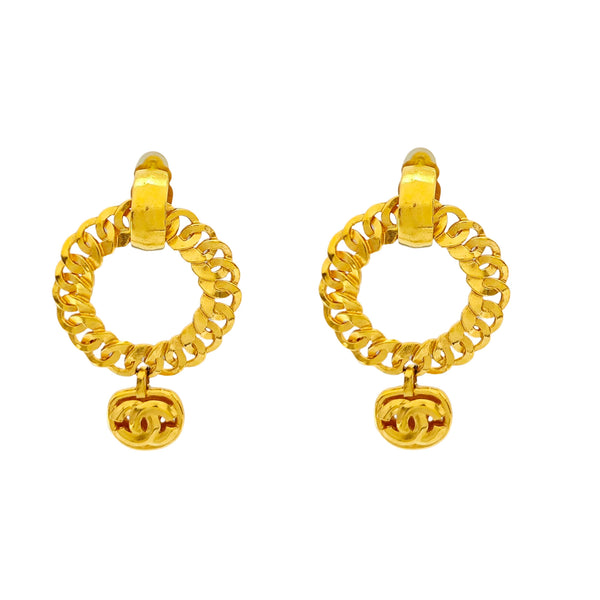 Metal Gold Clip On Earrings