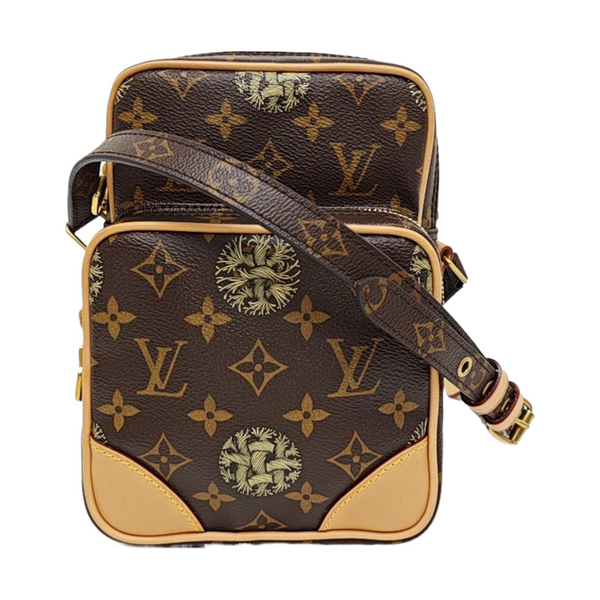 AMAZON Monogram Coated Canvas Brown