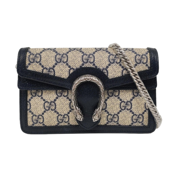Dionysus Super Mini Monogram Coated Canvas Beige