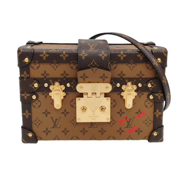PETITE MALLE Monogram Coated Canvas Brown