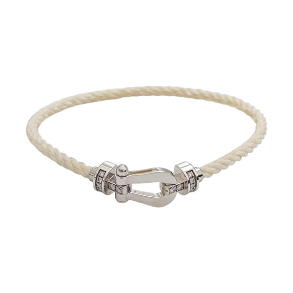 Force 10 Fabric White Bangle