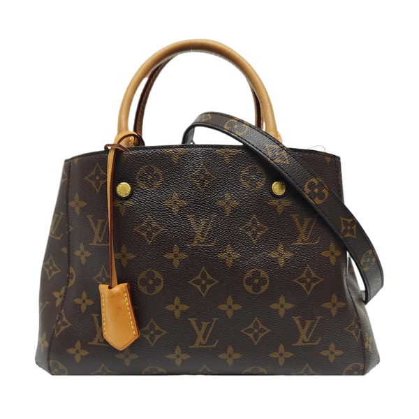 MONTAIGNE Monogram Coated Canvas Brown