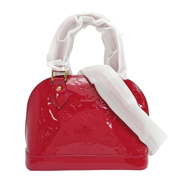 ALMA BB Monogram Patent Leather Red