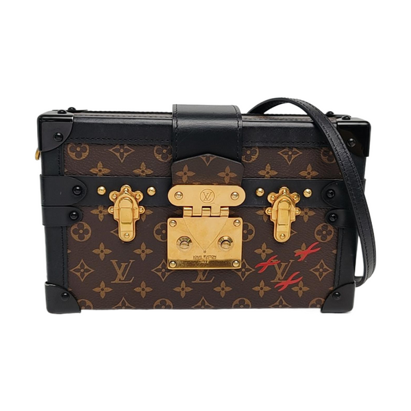 PETITE MALLE Monogram Coated Canvas Brown