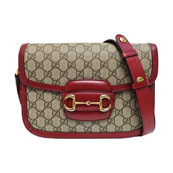 Horsebit 1955 Small Monogram Coated Canvas Beige
