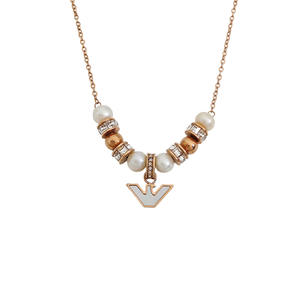 Steel Rose Gold Necklace