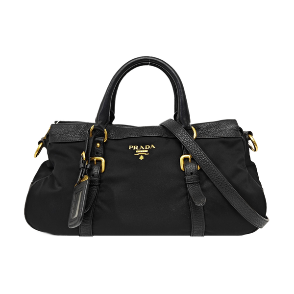 Nylon Shoulder Bag Black