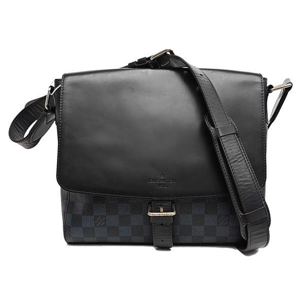NEWPORT PM Damier Coated Canvas Blue