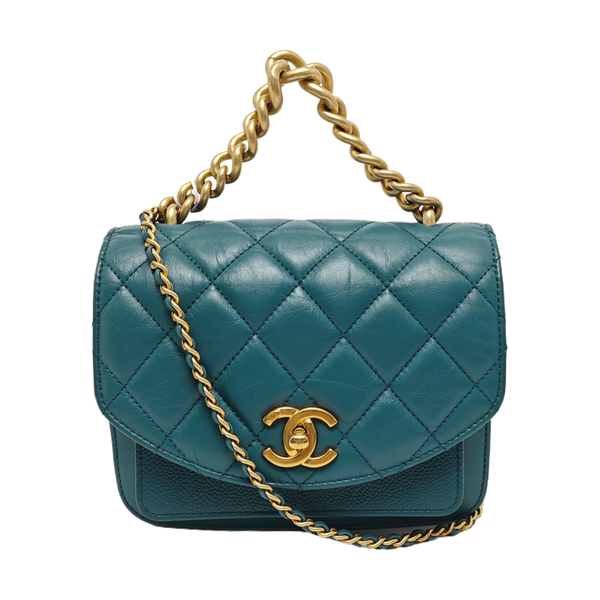 Quilted Calfskin Blue