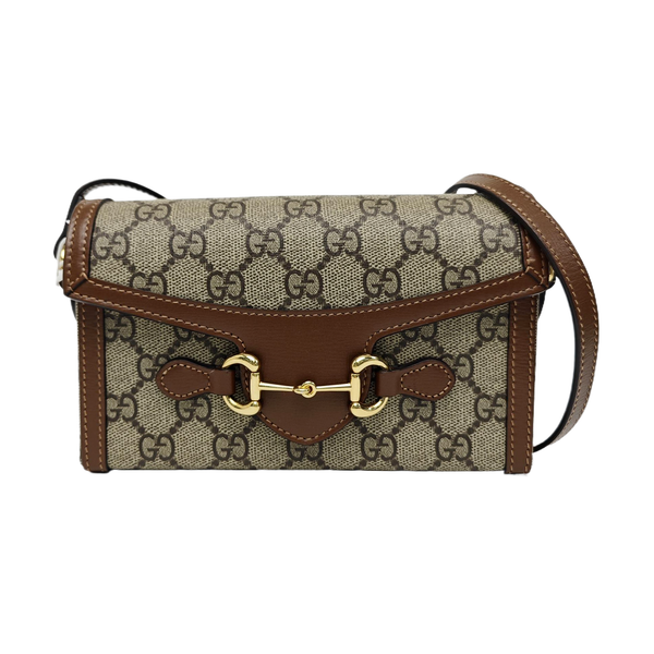 Horsebit 1955 Mini Monogram Coated Canvas Beige