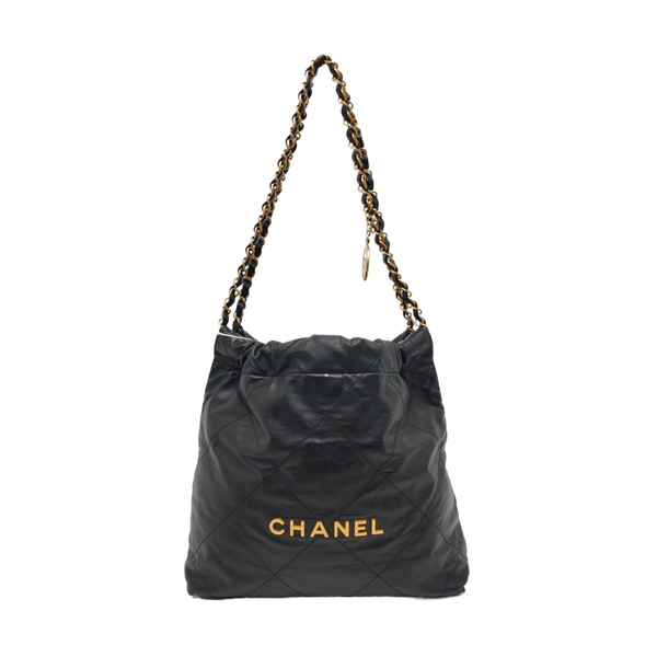 CHANEL 22 Small Quilted Calfskin Black