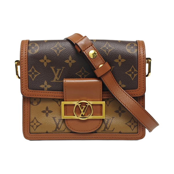 DAUPHINE Mini Monogram Coated Canvas Brown