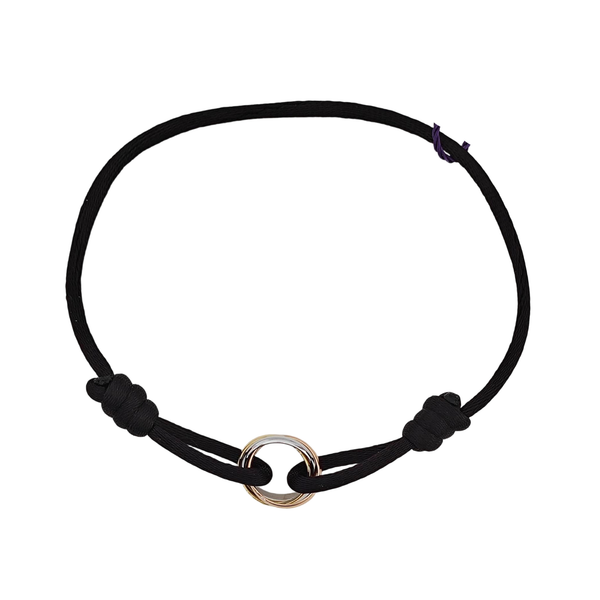 TRINITY Fabric Black Bracelet