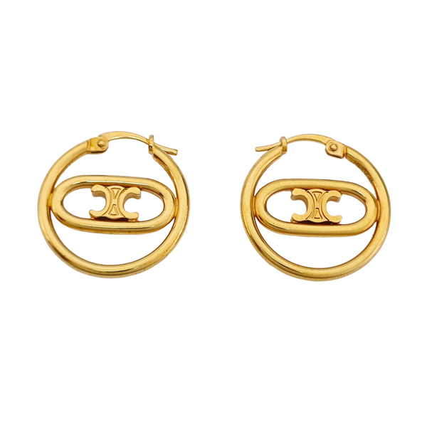 Metal Gold Stud Earrings