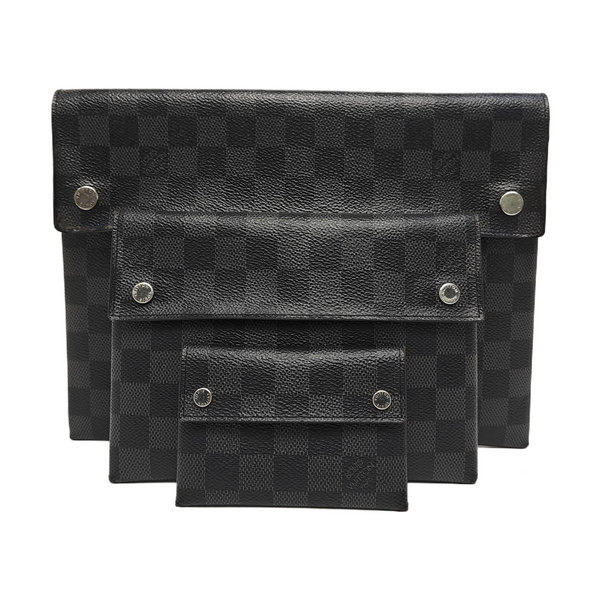 ALPHA Damier Graphite Coated Canvas Gray