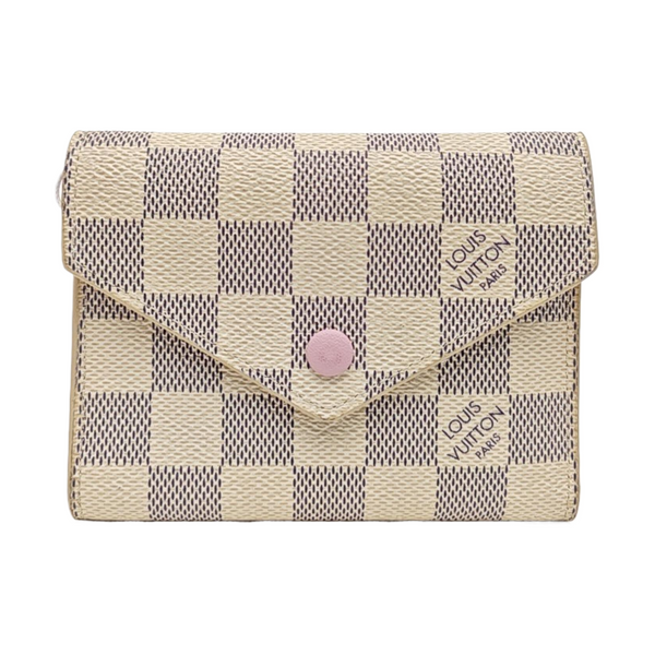 VICTORINE Damier Azur Coated Canvas White Wallet