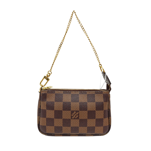 ACCESSOIRES Mini Damier Ebene Coated Canvas Brown