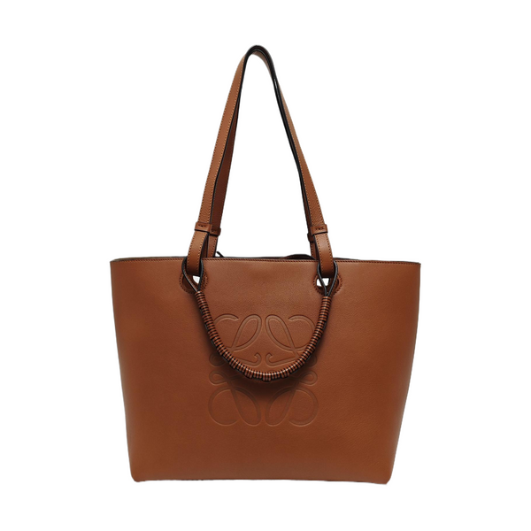 Calfskin Tote Bag Small Brown