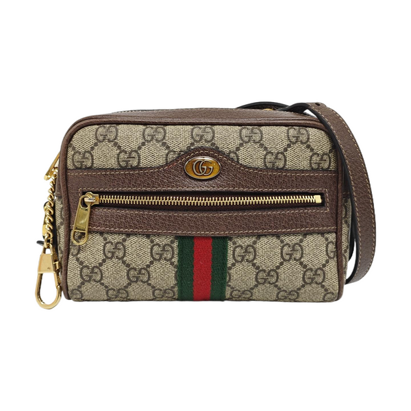 Ophidia Mini Monogram Coated Canvas Beige