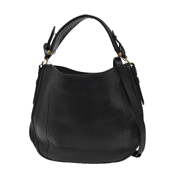 Python Shoulder Bag Black