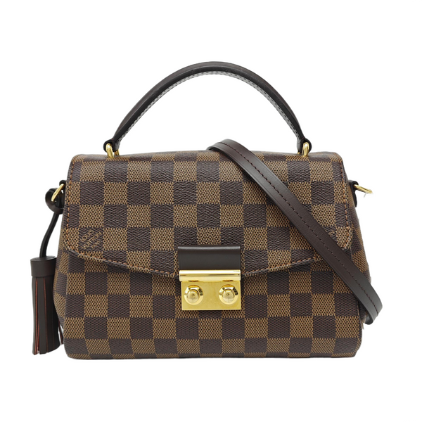 CROISETTE Damier Ebene Coated Canvas Brown