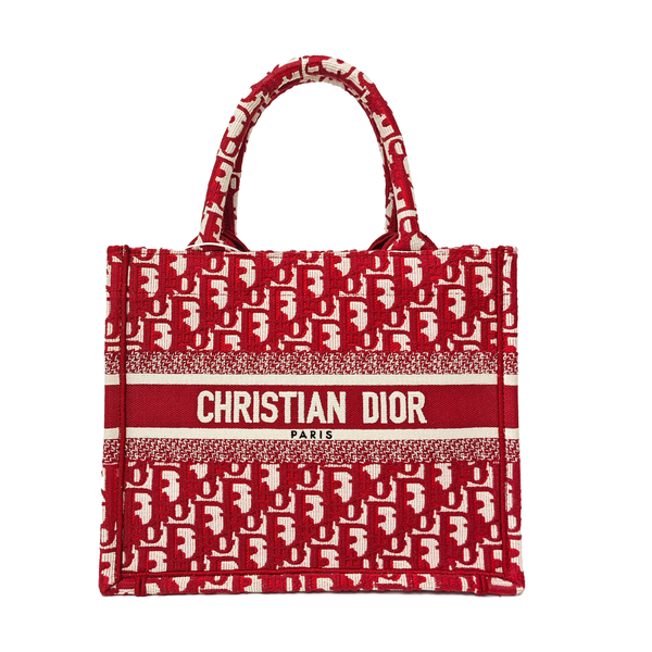 Book Tote Small Oblique Canvas Red