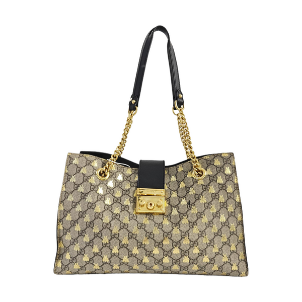 Padlock Medium Monogram Coated Canvas Brown